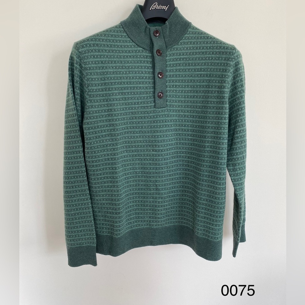 SOLD: UNTUCKit Extra Fine Merino Wool Green 1/4 Button Sweater Men’s M (0075)